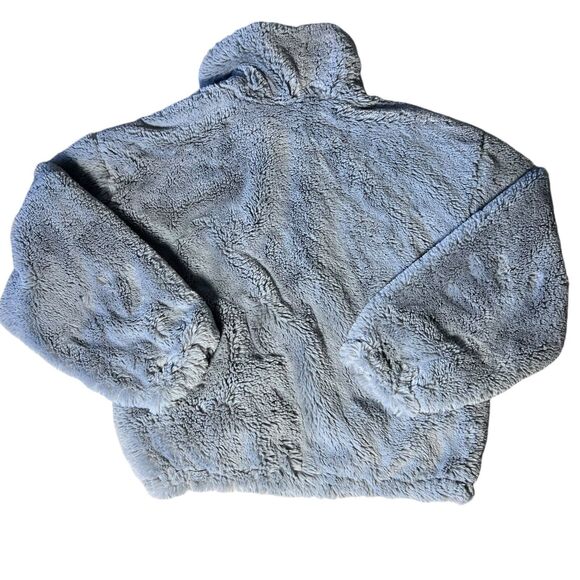 Lucky Brand Faux Fur Jacket Coat Women's Size Small Gray Cozy Soft Fuzzy - Picture 7 of 11